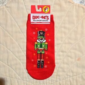 NWT 2024 Buc-ee's Christmas 'Nutcracker' no- show unisex socks